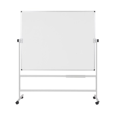 Tableau blanc mobile émaillé pivotant Maya Bi-Office 150 x 120 cm