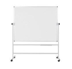 Mobile white lacquered swivel whiteboard Maya Bi-Office 120 x 90 cm
