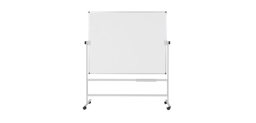 Mobile lacquered swivel whiteboard Maya Bi-Office 150 x 120 cm