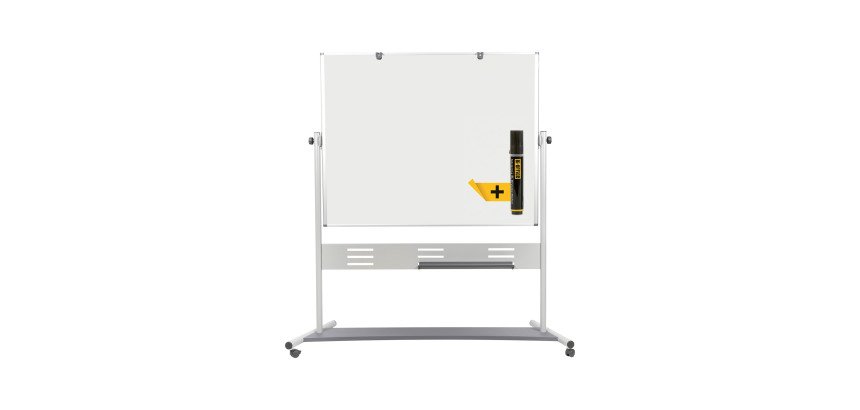 Tableau blanc mobile émaillé pivotant Evolution Bi-Office 120 x 90 cm