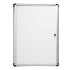 Display case extra flat lacquered steel swing door aluminum frame Bi-Office Enclore - 3 sheets