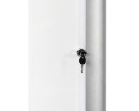 Outdoor display case with lacquered steel background, hinged door, aluminum frame, Bi-Office Mastervision - 16 sheets