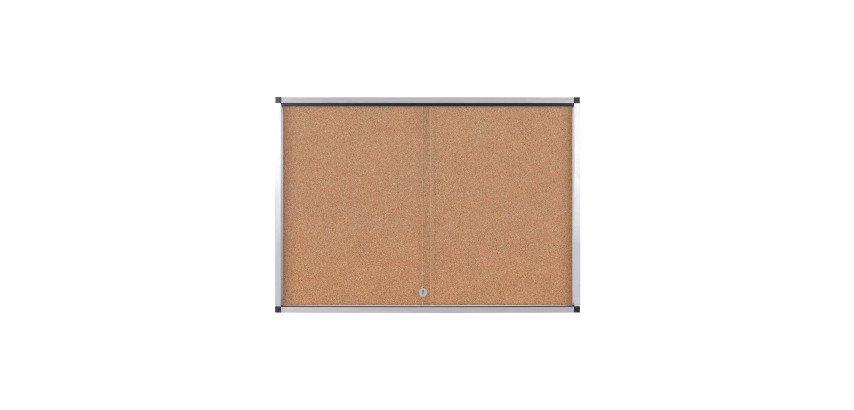 Indoor cork display case Exhibit Bi-Office - 12 sheets
