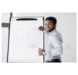 Paperboard - fixed magnetic Design Bi-Office conference easel