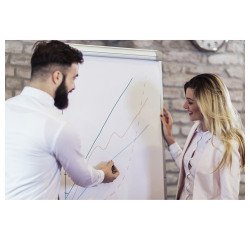 Paperboard - melamine conference easel with extendable tripod arms Bi Office Easy