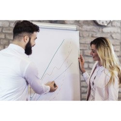 Paperboard - chevalet de conférence mélaminé bras extensibles trépied Bi Office Easy