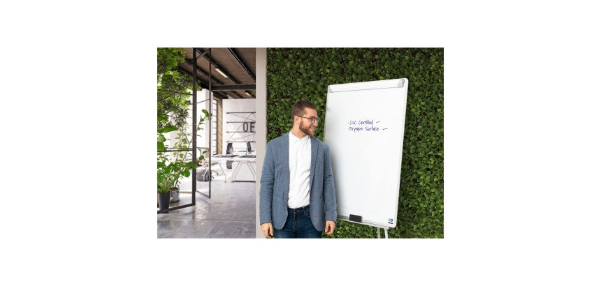 Paperboard - chevalet de conférence mélaminé bras extensibles trépied Bi Office Earth-it