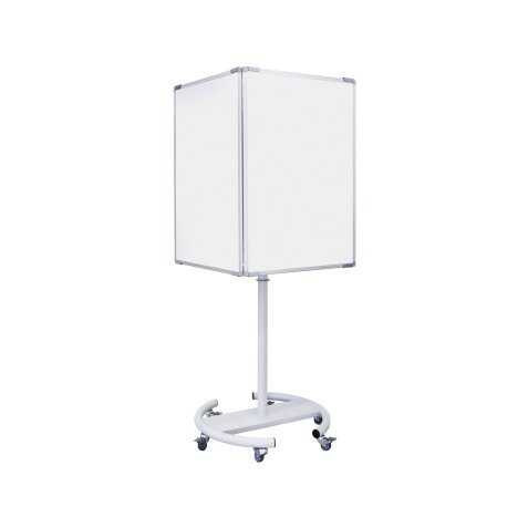 Paperboard- chevalet de conférence mobile rotatif 4 faces Bi-Office