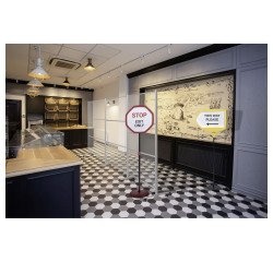 Paperboard - Bi-Office Arrow-Shaped Fixed Stand Information Easel