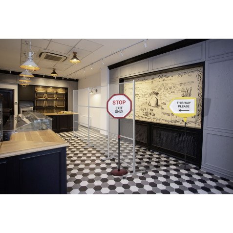 <em>Paperboard - Bi-Office Arrow-Shaped Fixed Stand Information Easel</em>