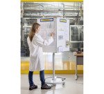 Paperboard- chevalet de conférence mobile rotatif 4 faces Bi-Office