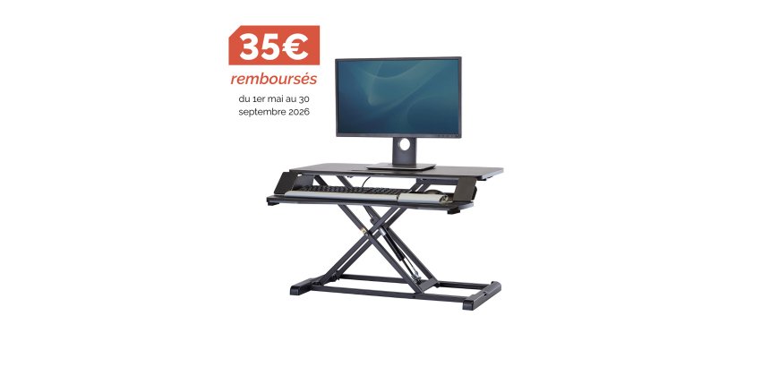Plate-forme assis-debout Corsivo noire Fellowes
