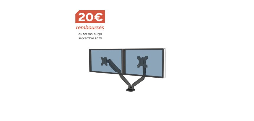 Bras support écrans double à ressort à gaz Platinum Series