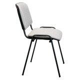 Chaise CONFÉRENCE ÉCO - pieds noir Gris