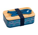 Bolsa térmica porta alimentos con fiambrera y cubiertos