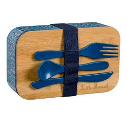 Bolsa térmica porta alimentos con fiambrera y cubiertos