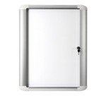 Vitrine d'affichage extérieur fond acier laqué porte battante cadre aluminium Bi-Office Mastervision - 16 feuilles