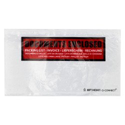 Pochette adhésive "Documents ci-inclus" International - 23 x 11,1 cm - Boîte de 250