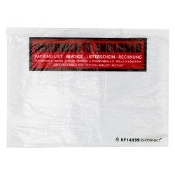 Pochette adhésive "Documents ci-inclus" International - 22,5 x 15.5 cm - Boîte de 250