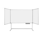 Tableau mixte acier laqué et liège cadre aluminium 120 x 180 cm Bi-Office Maya Trio