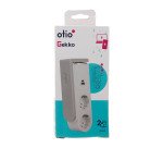 Multiprise Gekko clipsable 2 prises + 2 ports USB A+C - câble 1,5 m