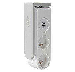 Power strip Gekko clip-on 2 sockets + 2 USB ports A+C - 1.5 m cable