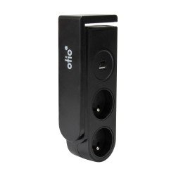 Multiprise Gekko clipsable 2 prises + 2 ports USB A+C - câble 1,5 m