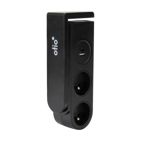 Multiprise Gekko clipsable 2 prises + 2 ports USB A+C - câble 1,5 m