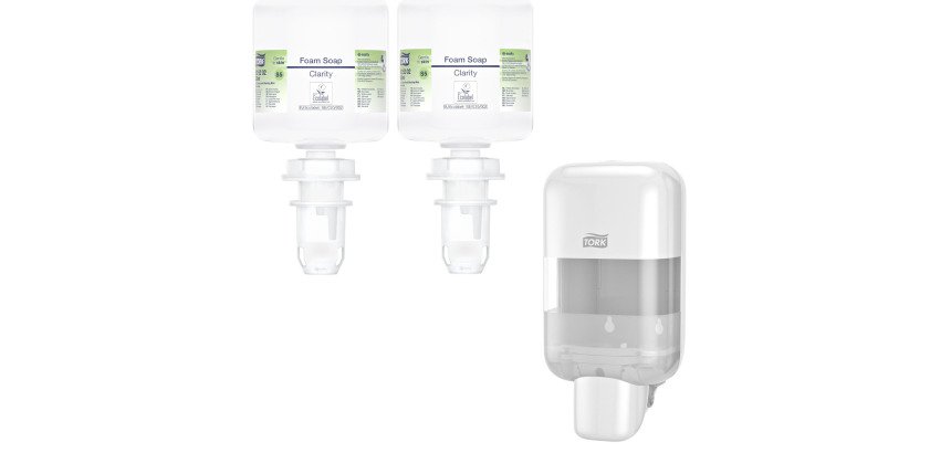 Tork Sapone a schiuma mani Limpido Mini S5 2 cartucce + dispenser omaggio