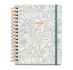 Agenda Bouquet semana vista espiral 160 x 218 mm Miquelrius