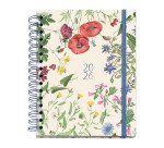 Agenda Flora Jardin semana vista espiral 160 x 218 mm Miquelrius