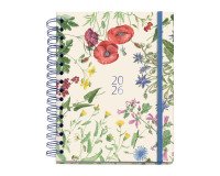 Agenda Flora Jardin semana vista espiral 160 x 218 mm Miquelrius