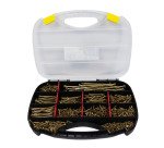 Vis à bois Rocket tête fraisée Pozidriv acier bichromaté - Mallette de 600