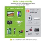 Adattatore da viaggio universale 150 Paesi - 2 porte USB-A, 1 porta USB-C - Bianco