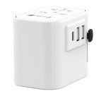 Adattatore da viaggio universale 150 Paesi - 2 porte USB-A, 1 porta USB-C - Bianco