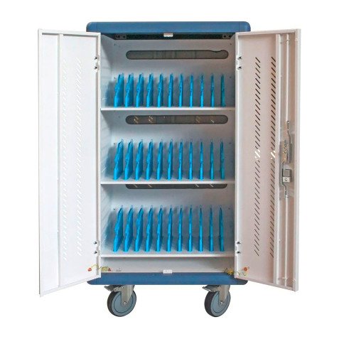 Stazione di ricarica ventilata 30 dispositivi - Notebook, smartphone - Carrello