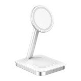 Station de charge à induction 15W Qi stand blanc Force Power