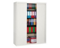 Armoire haute à rideaux démontables Largeurs spécifiques 200 x 160 cm unicolore - Blanc