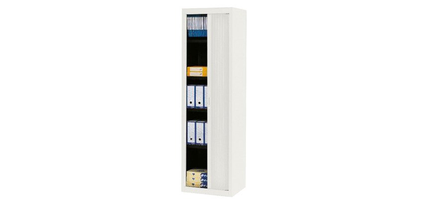 Armoire haute à rideaux démontables Largeurs spécifiques 200 x 60 cm unicolore
