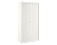 Armoire métal à rideaux démontable Classique H 200 x L 100 cm unicolore - Blanc