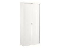 Armoire métal à rideaux démontable Classique H 220 x L 100 cm - Blanc
