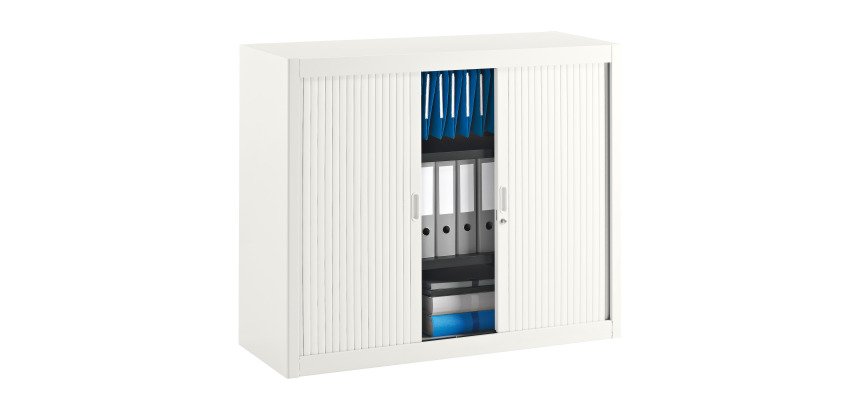 Armoire métal à rideaux démontable Classique H 100 x L 120 cm unicolore