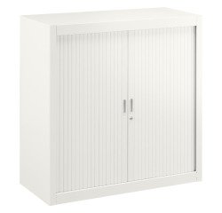 Armoire métal à rideaux démontable Classique H 100 x L 100 cm unicolore