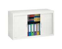 Armoire métal à rideaux démontable Classique H 70 x L 120 cm unicolore - Blanc