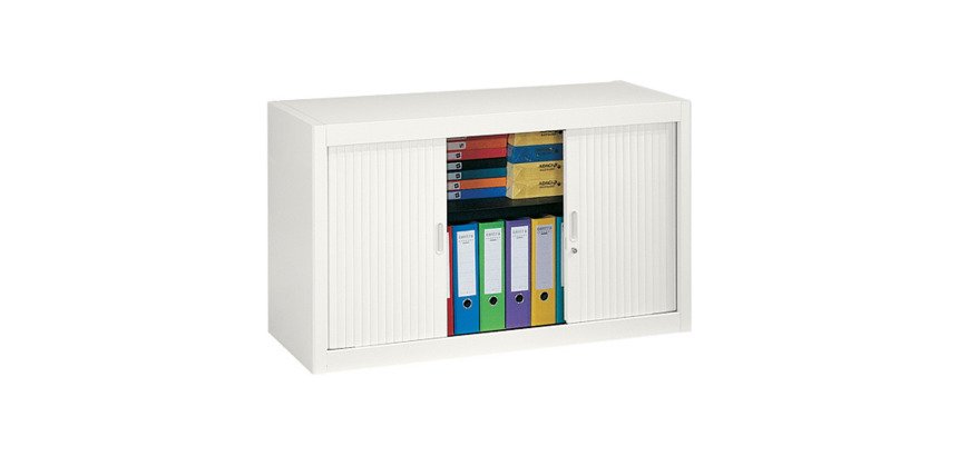 Armoire métal à rideaux démontable Classique H 70 x L 120 cm unicolore