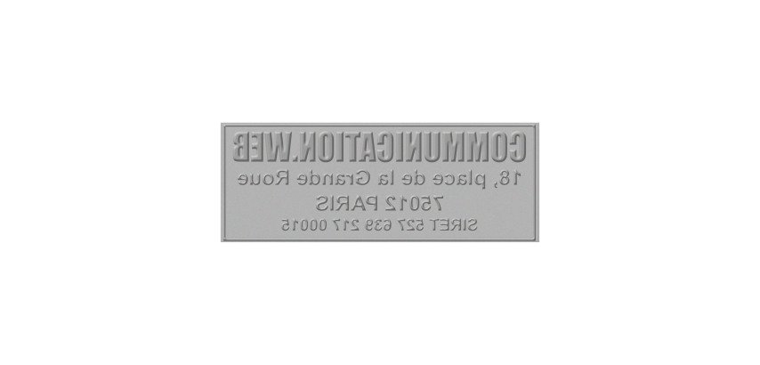 Plaque 47 X 18 MM pour tampon Trodat 4912 réf PL 4912