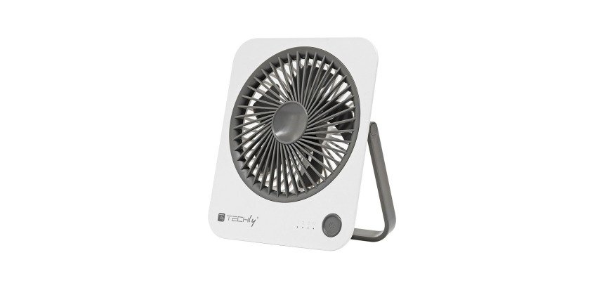 Ventilatore USB TECHLY - da scrivania, ultra sottile, pieghevole e portatile, a 4 velocità