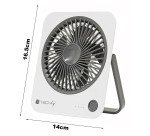 Ventilatore USB TECHLY - da scrivania, ultra sottile, pieghevole e portatile, a 4 velocità