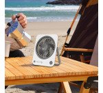 Ventilatore USB TECHLY - da scrivania, ultra sottile, pieghevole e portatile, a 4 velocità