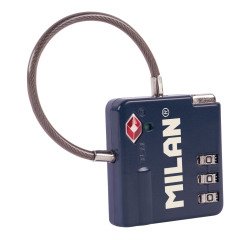 Candado TSA con cierre de combinación, MILAN colección 430 since 1918, azul